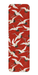 Ezen Designs - Crane embroidery on red - Bookmark - Front