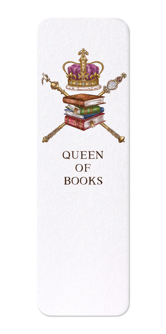 Ezen Designs - Queen of books - Bookmark - Front