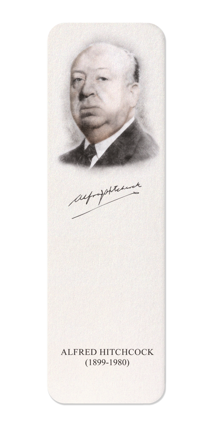 Ezen Designs - Alfred Hitchcock (1899-1980) - Bookmark - Front