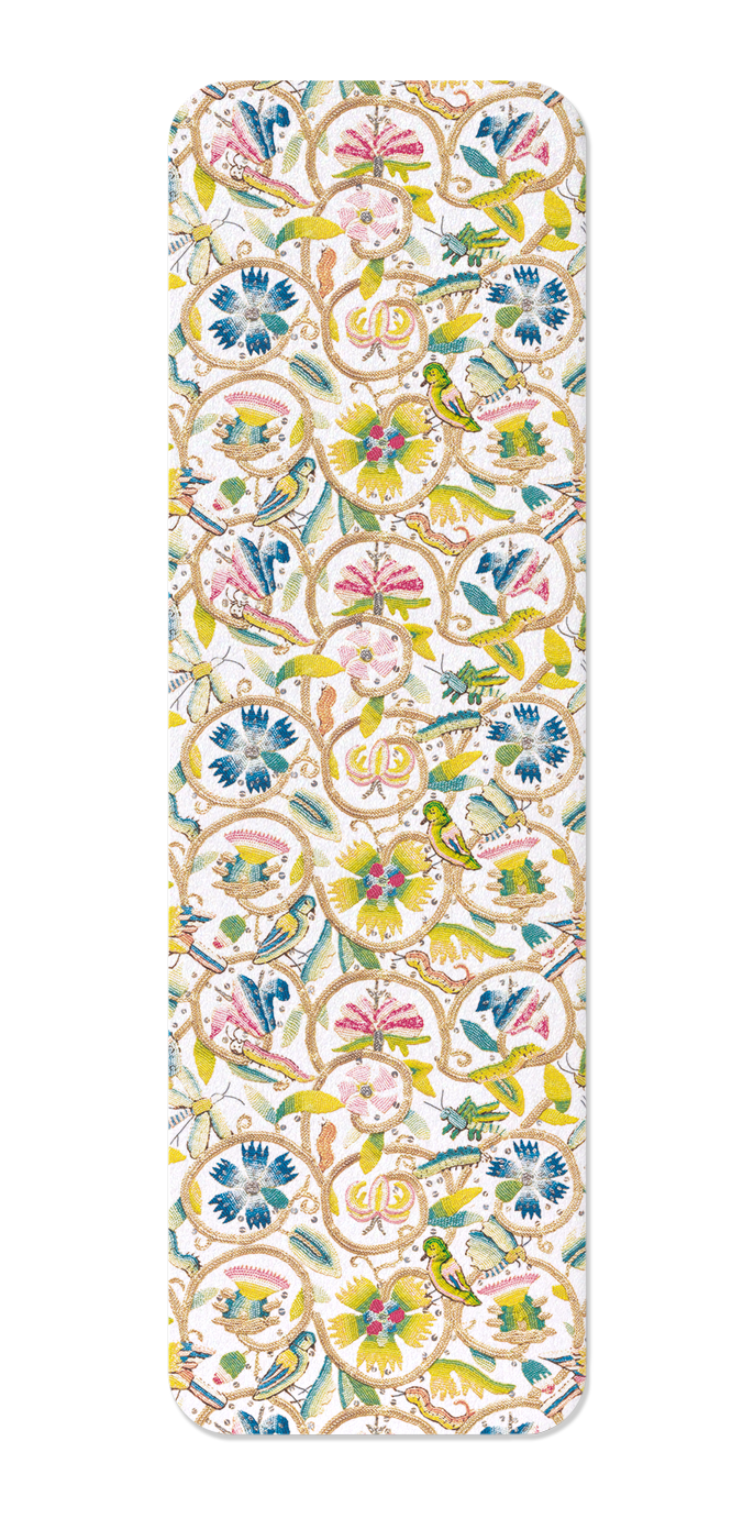 Ezen Designs - Tudor Coif Embroidery on White (17th C.) - Bookmark - Front