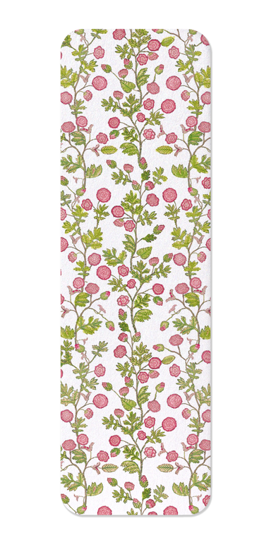 Ezen Designs - Tudor Embroidery of Roses on White (16th C.) - Bookmark - Front