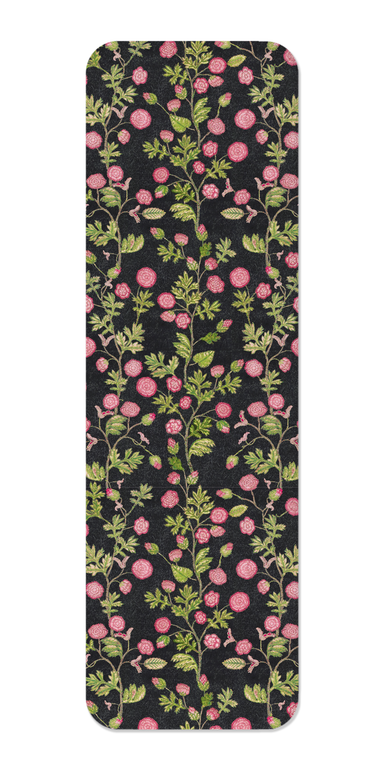 Ezen Designs - Tudor Emboidery of Roses on Black (16th C.) - Bookmark - Front