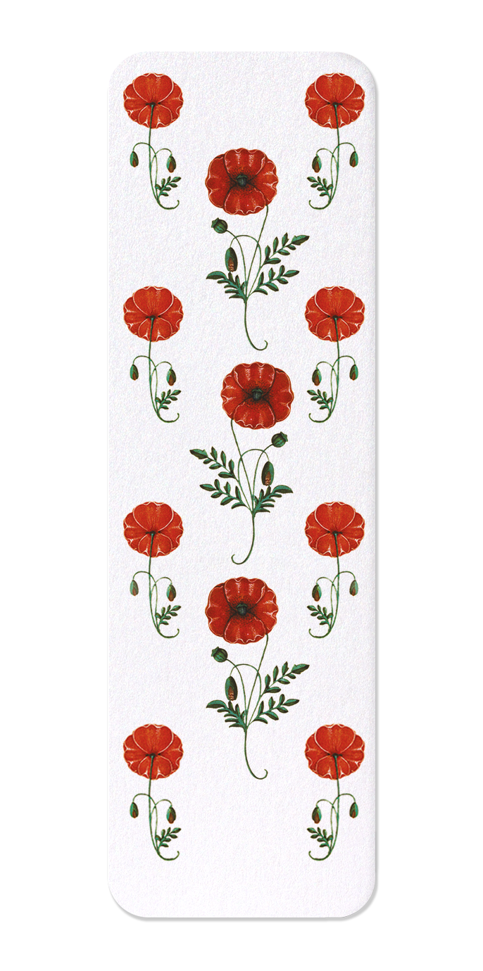 Ezen Designs - Red poppies (c.1520) - Bookmark - Front