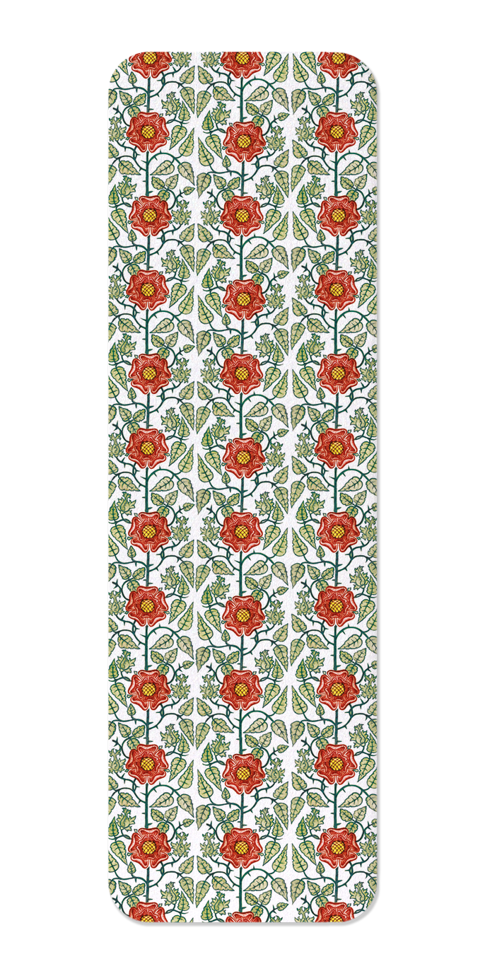 Ezen Designs - Tudor Rose by de Morgan (c.1888) - Bookmark - Front