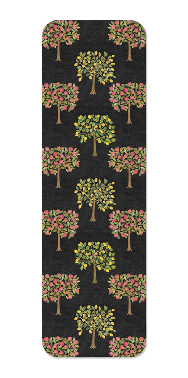 Ezen Designs - Pomegranate and Lemon Trees on black (16thC) - Bookmark - Front