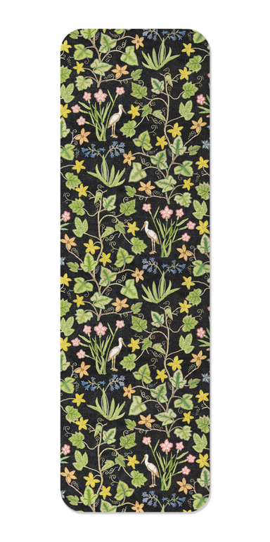 Ezen Designs - Ivy and Flowers on black (16th C.) - Bookmark - Front