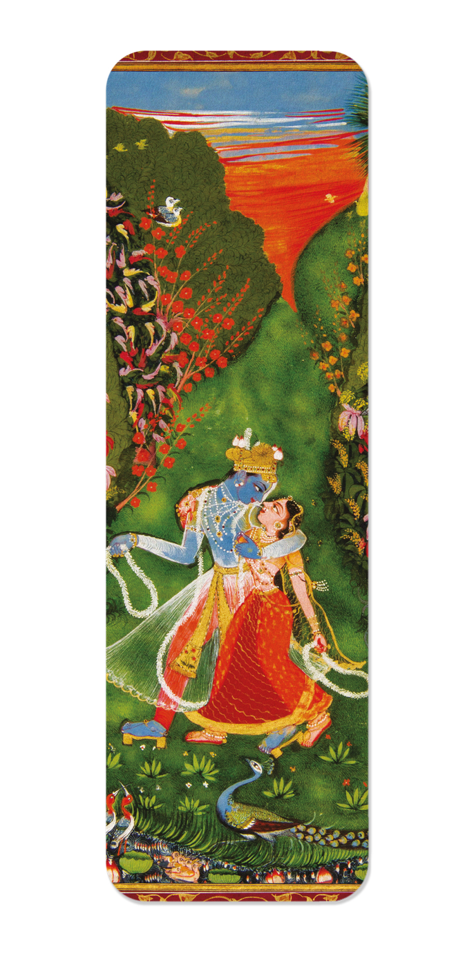 Ezen Designs - Radha and Krishna in a Flowering Grove (1720) - Bookmark - Front