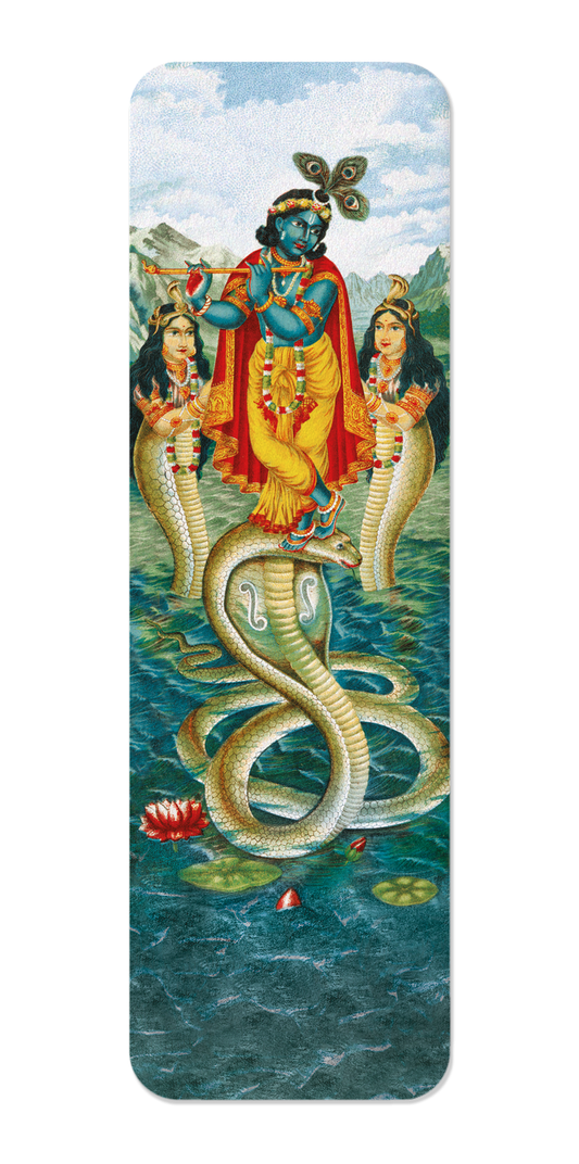 Ezen Designs - Krishna Subduing Kaliya (c.1890) - Bookmark - Front