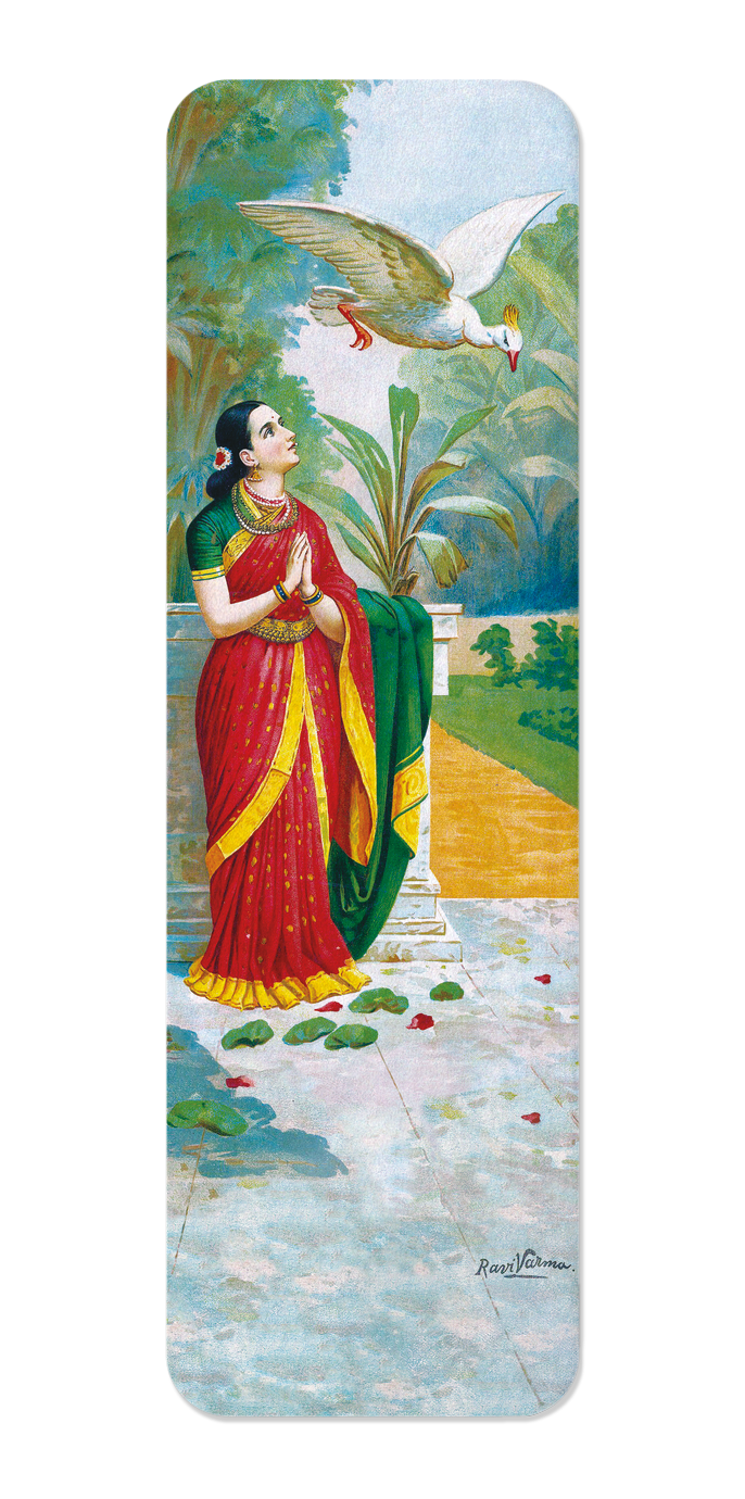 Ezen Designs - Damayanti and Swan (1890) - Bookmark - Front
