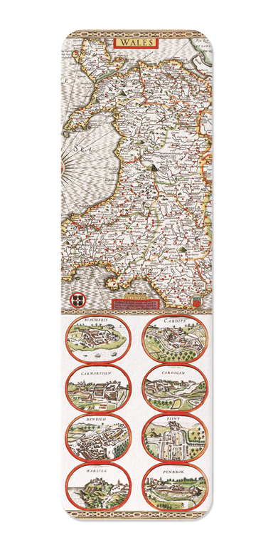 Ezen Designs - Wales by John Speed (C.1611) - Bookmark - Front