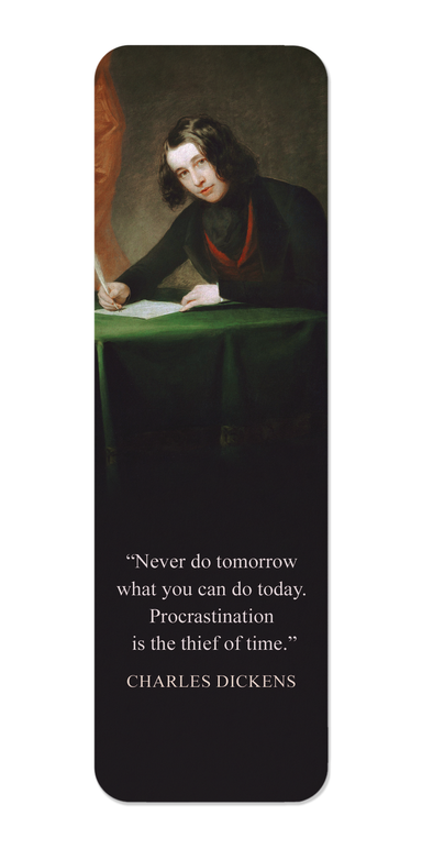 Ezen Designs - Charles Dickens by Francis Alexander (1842) - Bookmark - Front