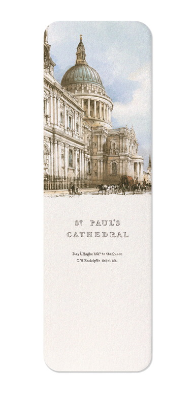 Ezen Designs - South West View of St Paul’s (1842) - Day - Bookmark - Front
