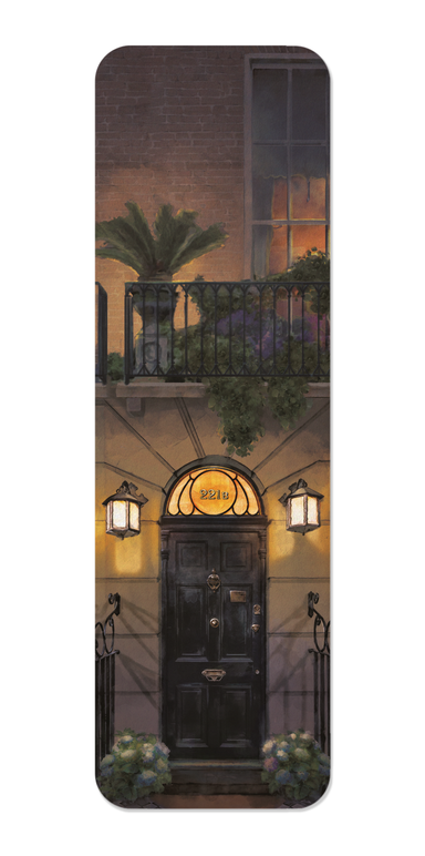 Ezen Designs - Front door of 221B Baker Street Night - Bookmark - Front