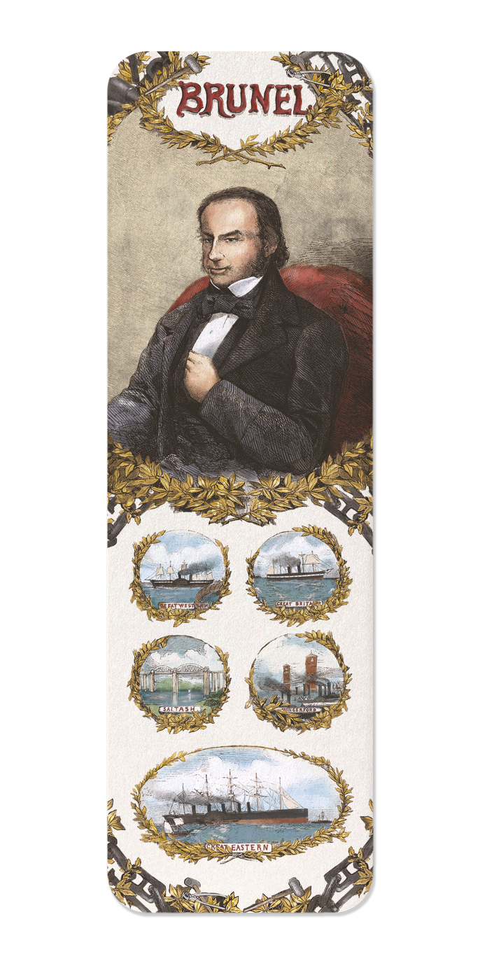 Ezen Designs - Portrait of Isambard Kingdom Brunel (1859) - Bookmark - Front