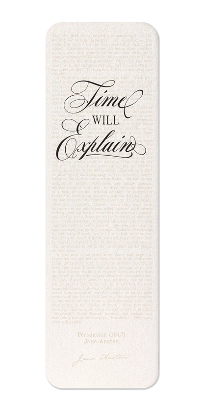 Ezen Designs - Time Will Explain (1818) - Bookmark - Front