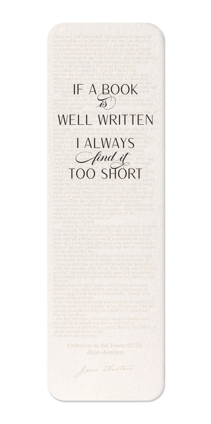Ezen Designs - Well Written Book (1775) - Bookmark - Front