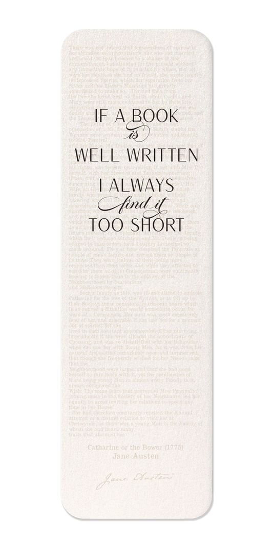 Ezen Designs - Well Written Book (1775) - Bookmark - Front