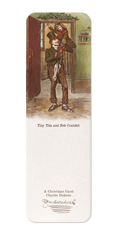 Ezen Designs - Tiny Tim & Bob Cratchit - Bookmark - Front