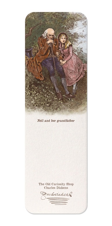 Ezen Designs - Nell and her grandfather - Bookmark - Front