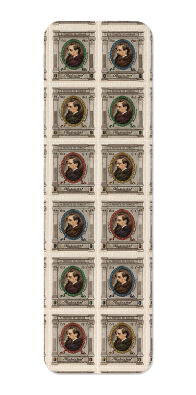 Ezen Designs - Dickens Centenary Stamp (1912) - Bookmark - Front