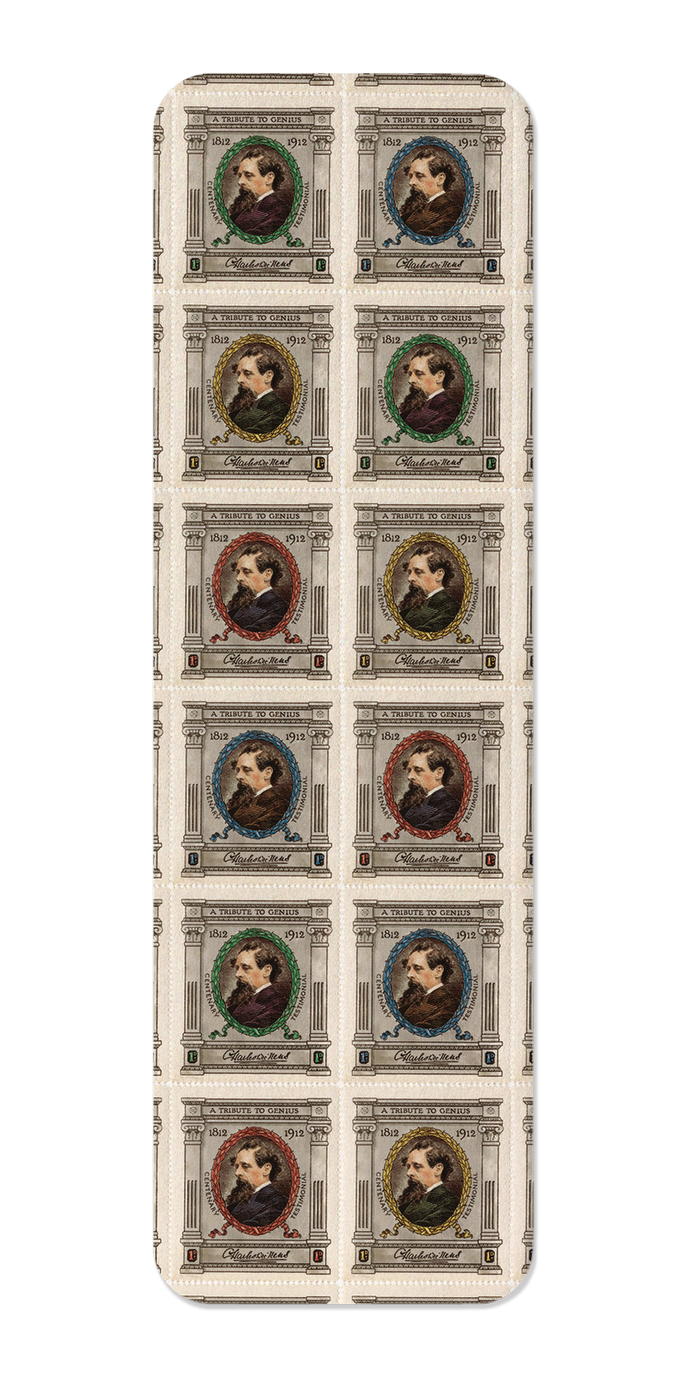 Ezen Designs - Dickens Centenary Stamp (1912) - Bookmark - Front