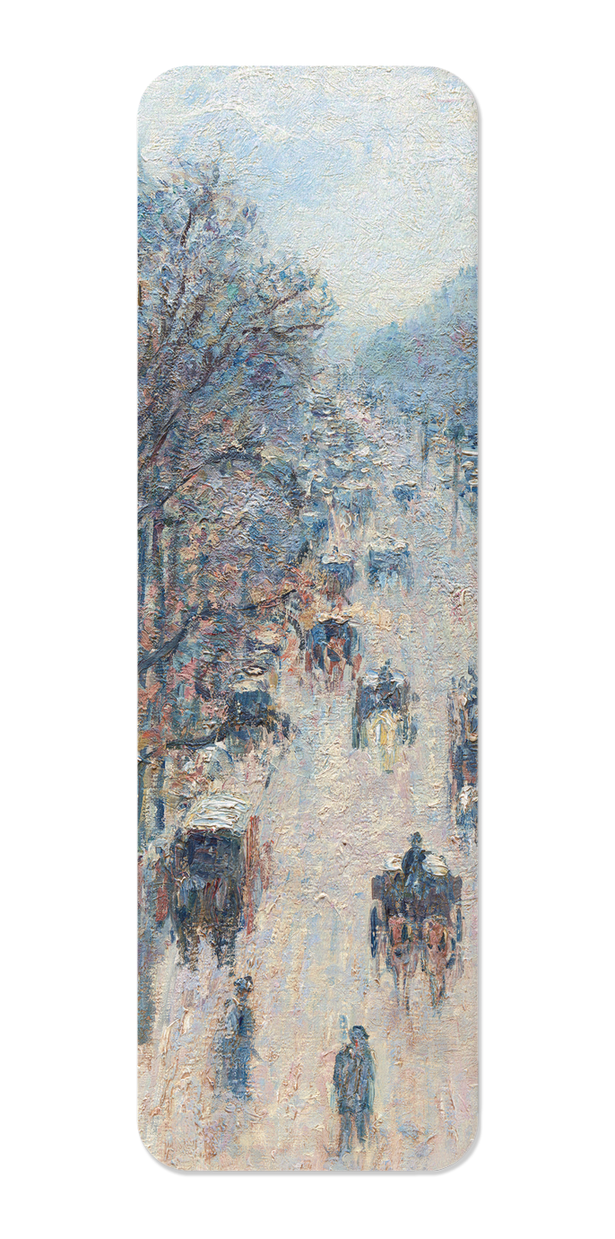 Ezen Designs - The Boulevard Montmartre on a Winter Morning (1897) - Bookmark - Front