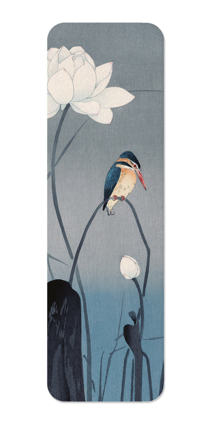 Ezen Designs - Kingfisher and lotus (c.1910) - Bookmark - Front