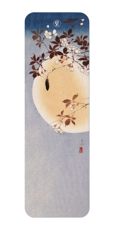Ezen Designs - Blossoms and moon - Bookmark - Front
