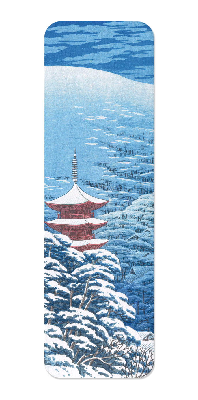 Ezen Designs - After a snowfall yasaka shrine (1929) - Bookmark - Front