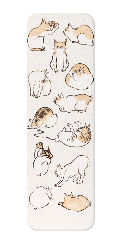 Ezen Designs - CATS (C.1830) WHITE - Bookmark - Front