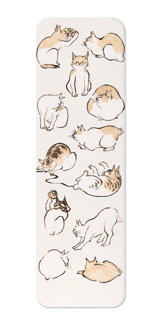 Ezen Designs - CATS (C.1830) WHITE - Bookmark - Front