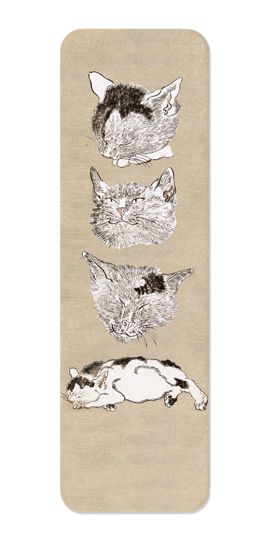 Ezen Designs - Three Cat Heads (c.1880) - Bookmark - Front