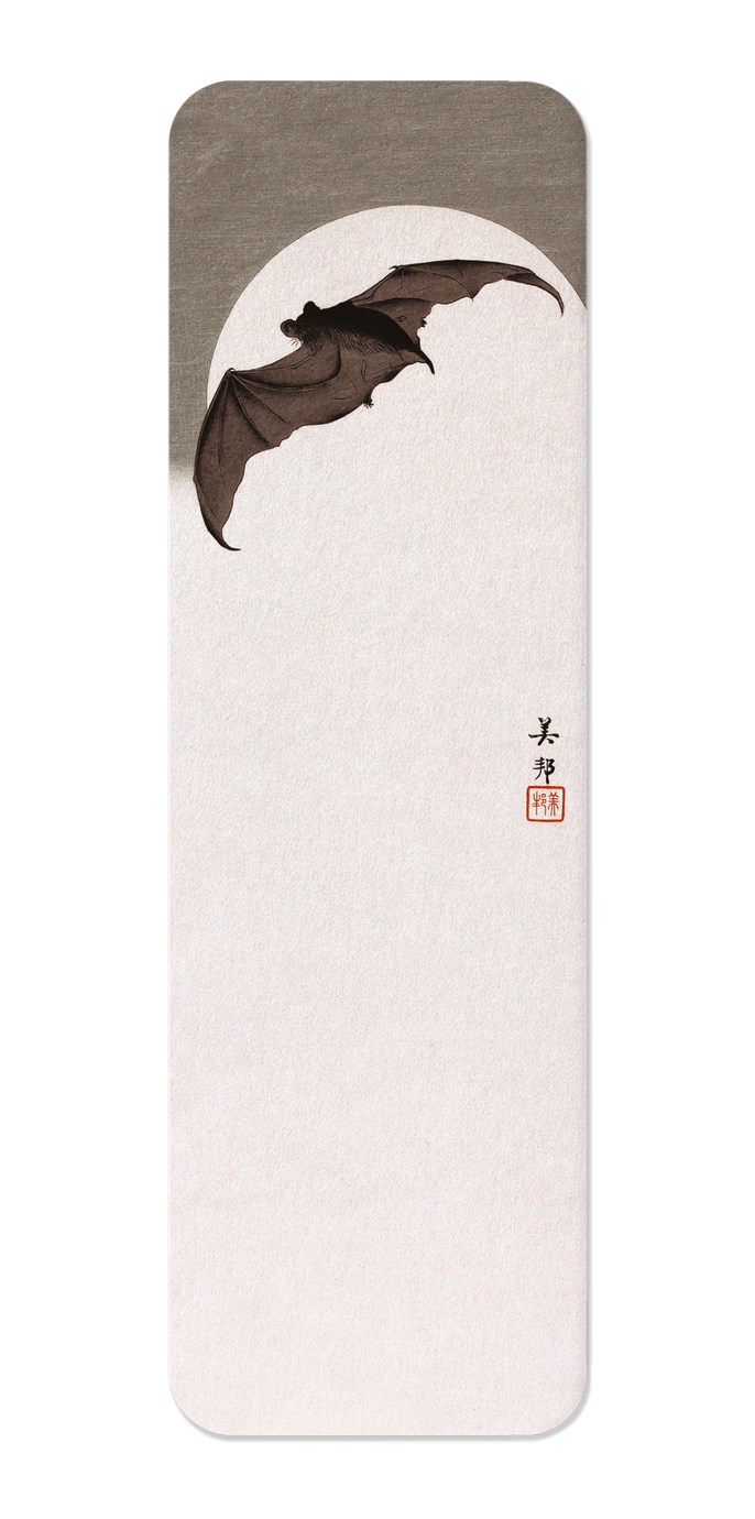 Ezen Designs - Bat in Full Moon (c.1910) - Bookmark - Front