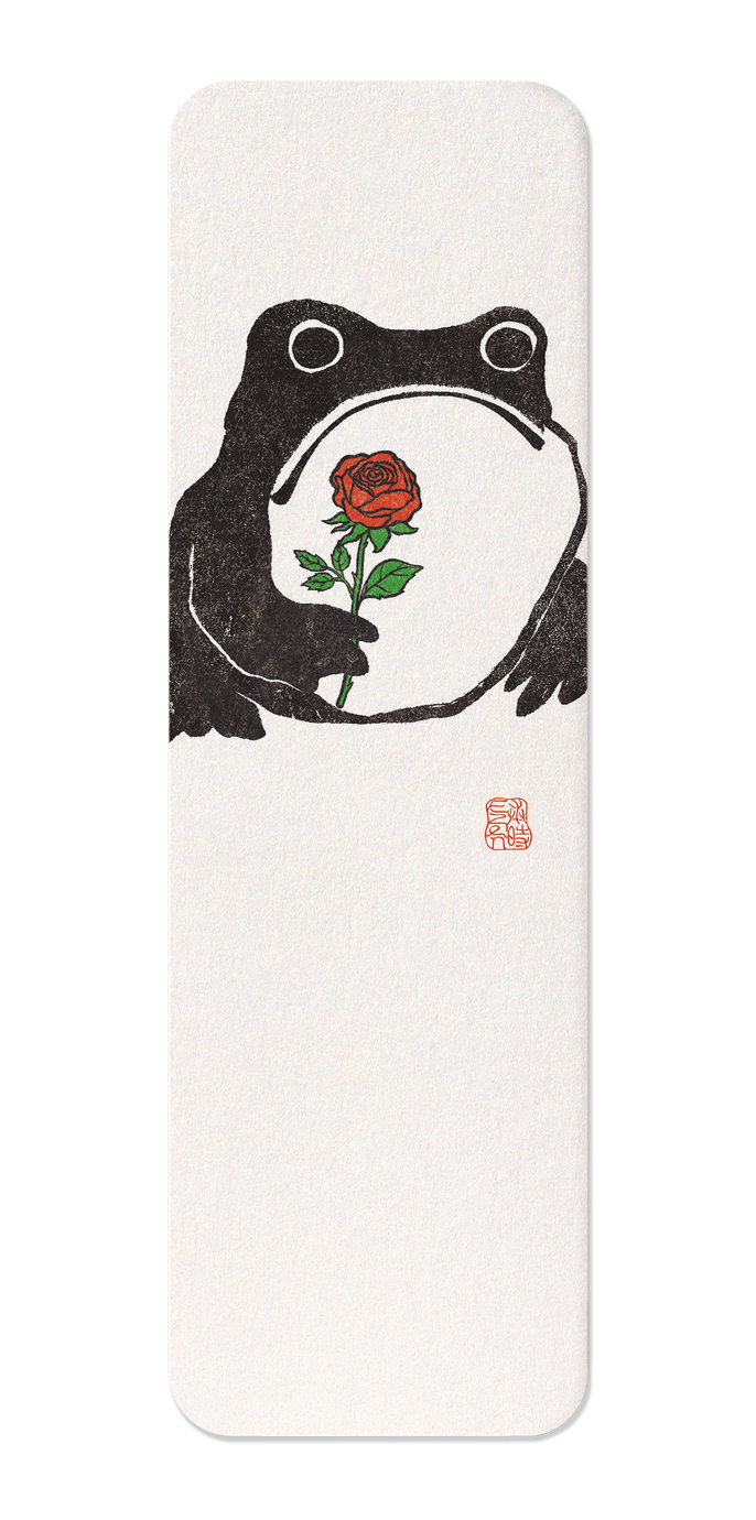 Ezen Designs - Single Rose Ezen Frog - Bookmark - Front