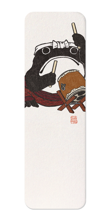 Ezen Designs - Taiko Drummer Ezen Frog - Bookmark - Front