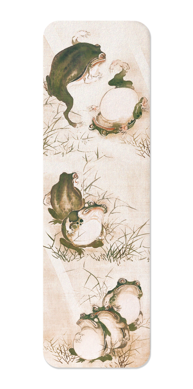 Ezen Designs - Frogs in Sumo Match (Early 19th C) - Bookmark - Front