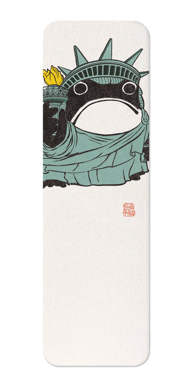 Ezen Designs - Statue of Liberty Ezen Frog - Bookmark - Front