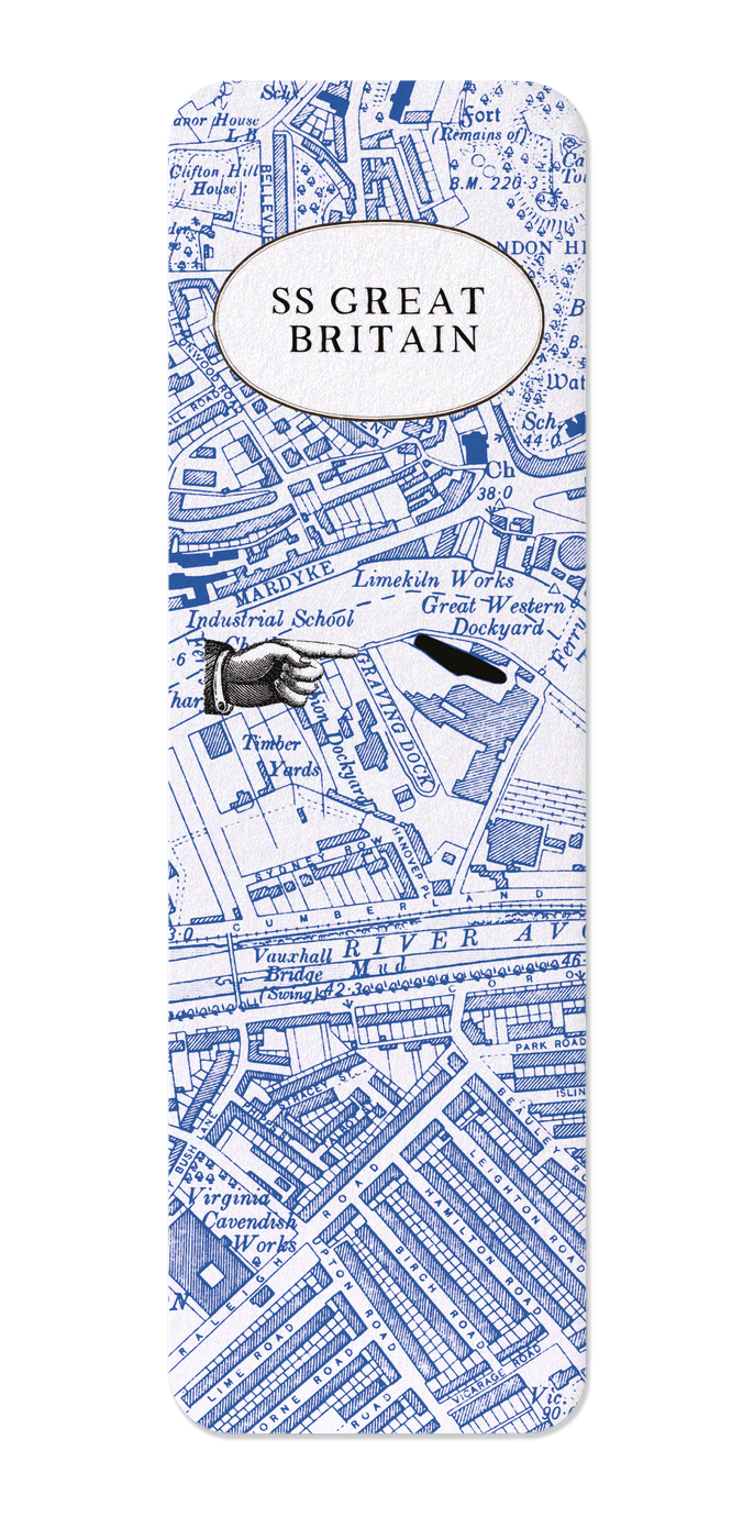 Ezen Designs - Map of SS Great Britain - Bookmark - Front