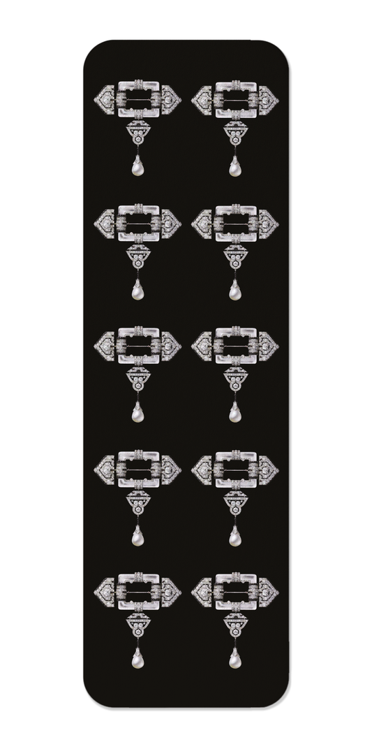 Ezen Designs - Cartier Brooch on Black (1924) - Bookmark - Front