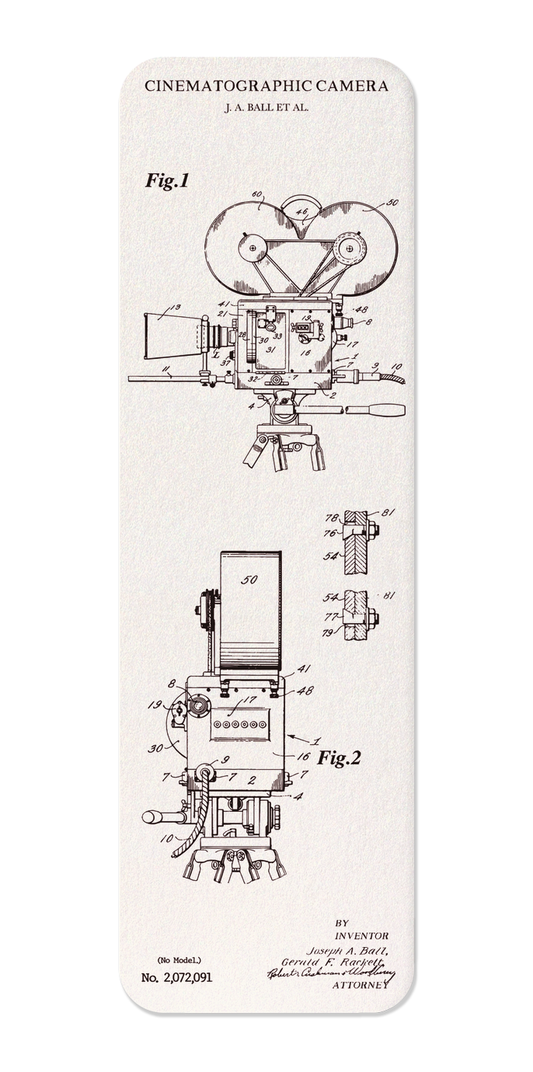 Ezen Designs - Patent of cinematography camera (1937) - Bookmark - Front