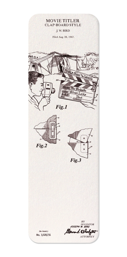 Ezen Designs - Patent of clap-board style (1970) - Bookmark - Front