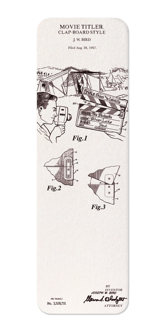 Ezen Designs - Patent of clap-board style (1970) - Bookmark - Front