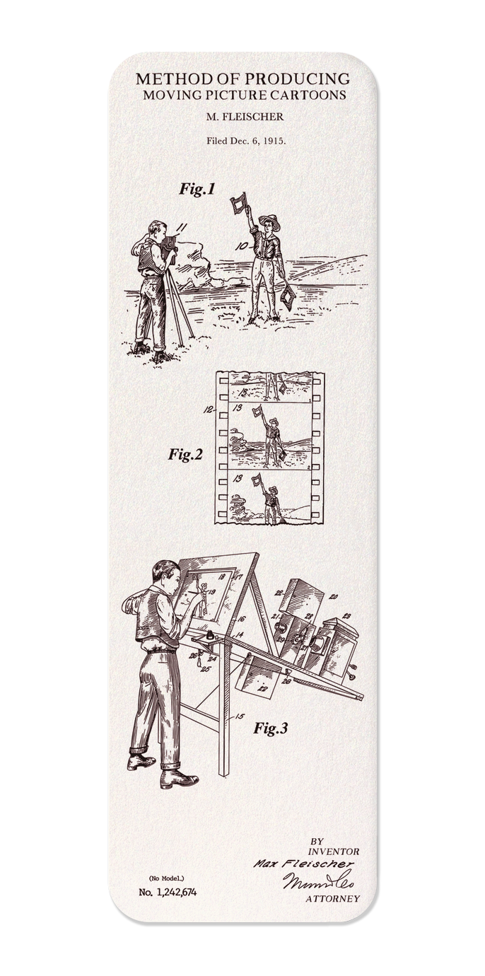 Ezen Designs - Patent of moving picture cartoons (1917) - Bookmark - Front