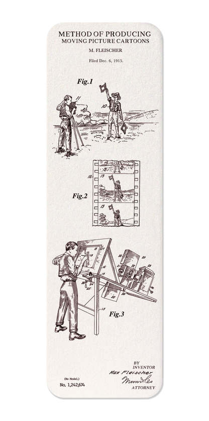 Ezen Designs - Patent of moving picture cartoons (1917) - Bookmark - Front