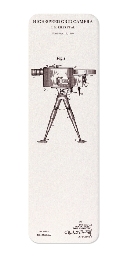 Ezen Designs - Patent of high-speed grid camera (1953) - Bookmark - Front