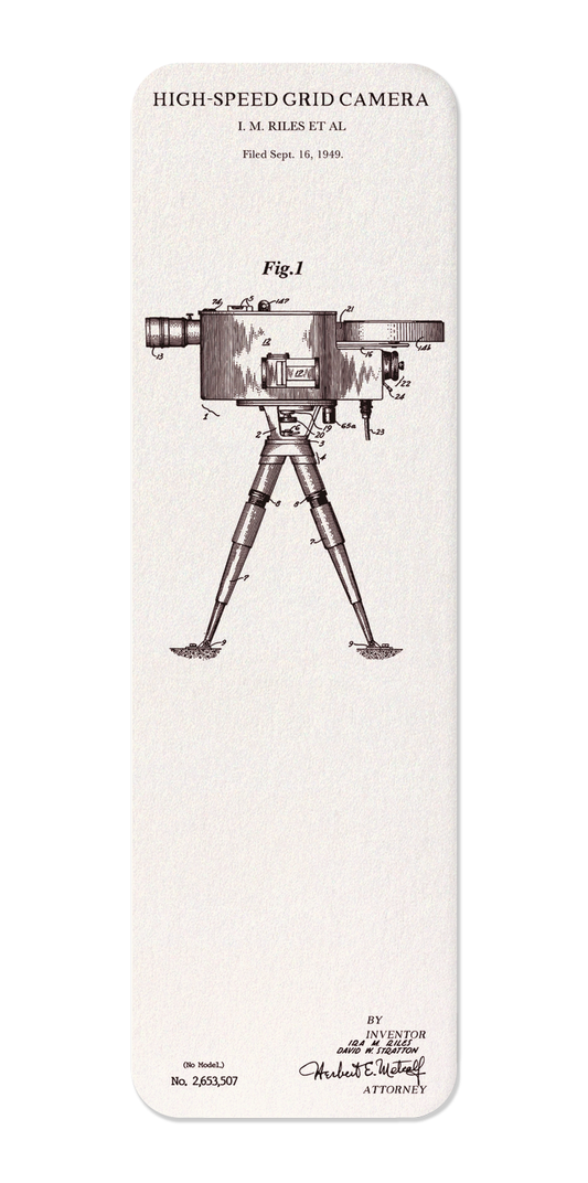 Ezen Designs - Patent of high-speed grid camera (1953) - Bookmark - Front