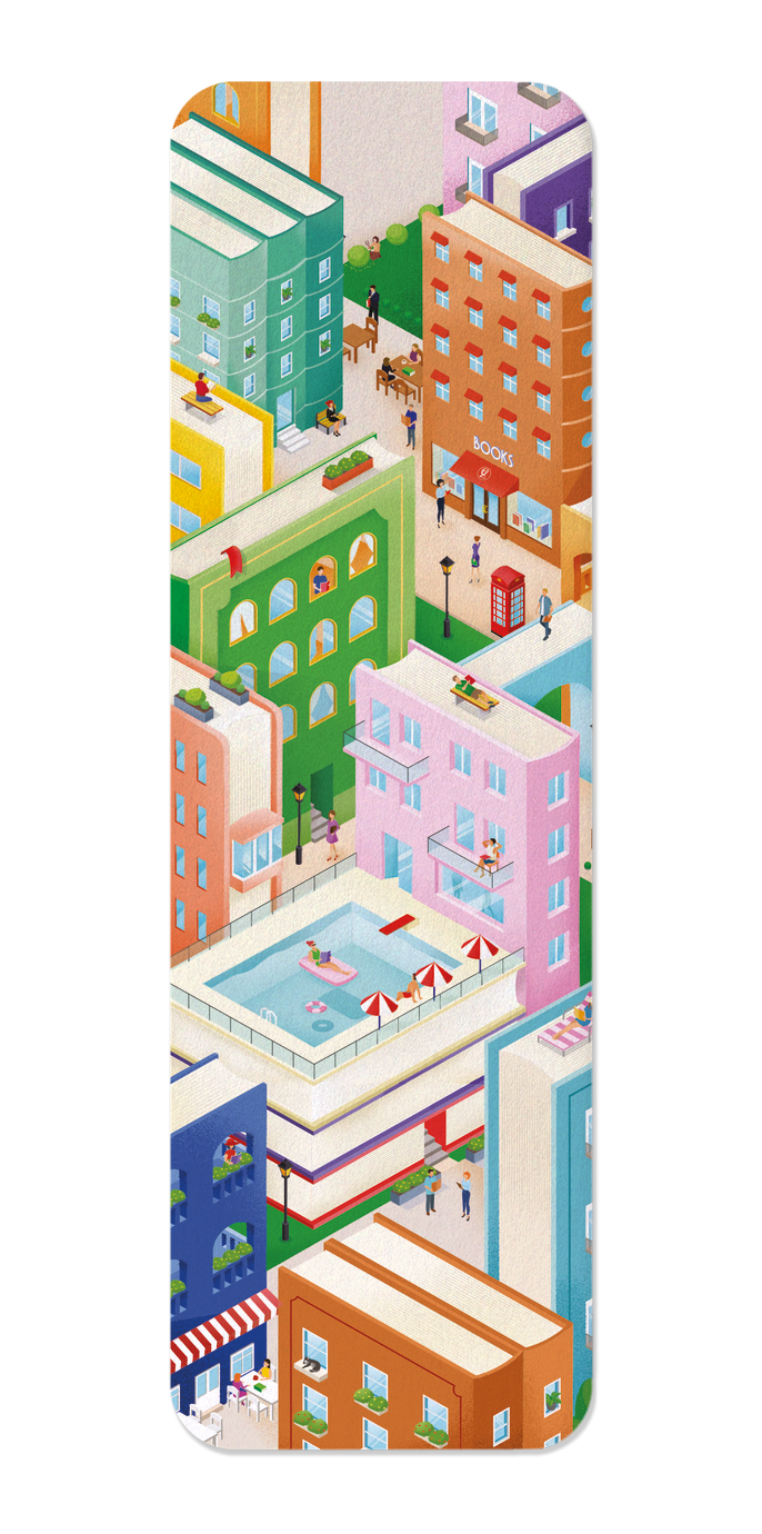 Ezen Designs - Book city - Bookmark - Front