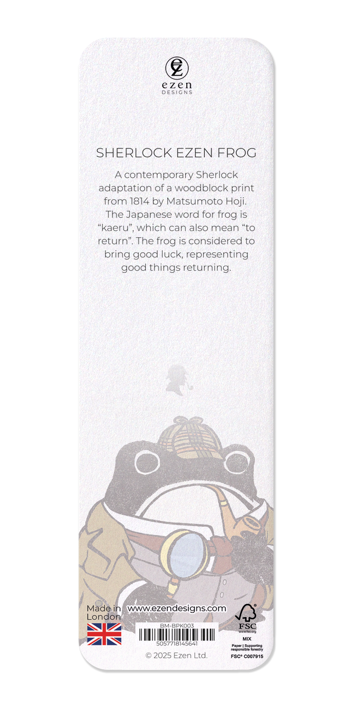 Ezen Designs - Sherlock Ezen Frog - Bookmark - Back