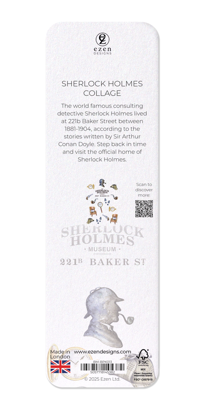 Ezen Designs - Sherlock Holmes collage - Bookmark - Back