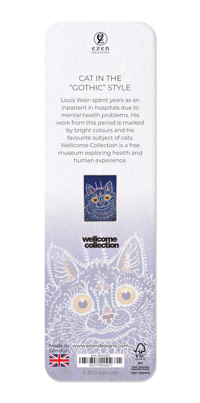 Ezen Designs - CAT IN THE “GOTHIC” STYLE - Bookmark - Back